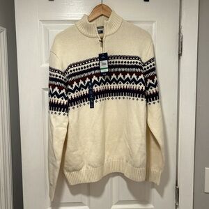 Men's Cream quarter zip